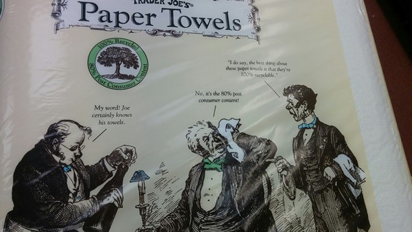 Toallitas de papel con chiste victoriano incorporado